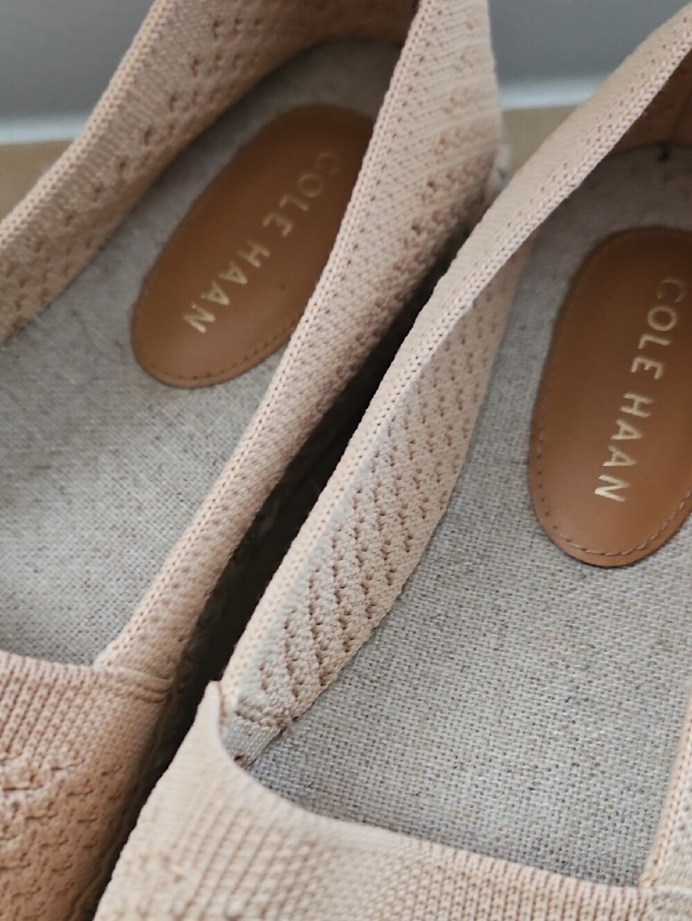 Cole Haan Beige Knit Espadrille Flats, 7.5M - Picture 3 of 9